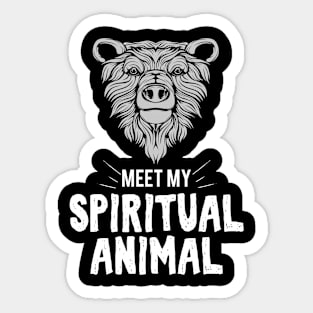 Meet my spiritual Animal Bär Sticker